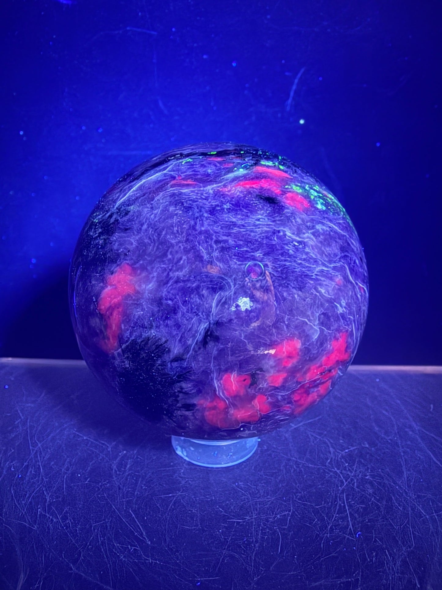 Charoite Crystal Sphere. 50mm. High Quality Beautiful Crystal. Amazing Patterns And Flash. Stunning Rare Crystal