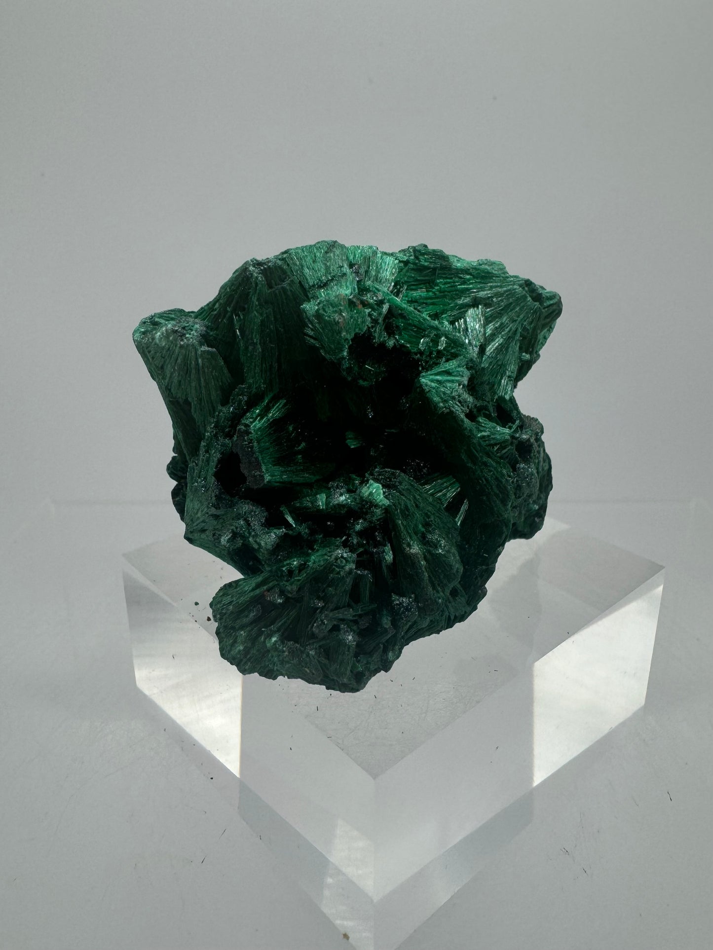 Malachite Display Specimen. Silky Malachite Cluster. High Quality Velvet Malachite From The Congo