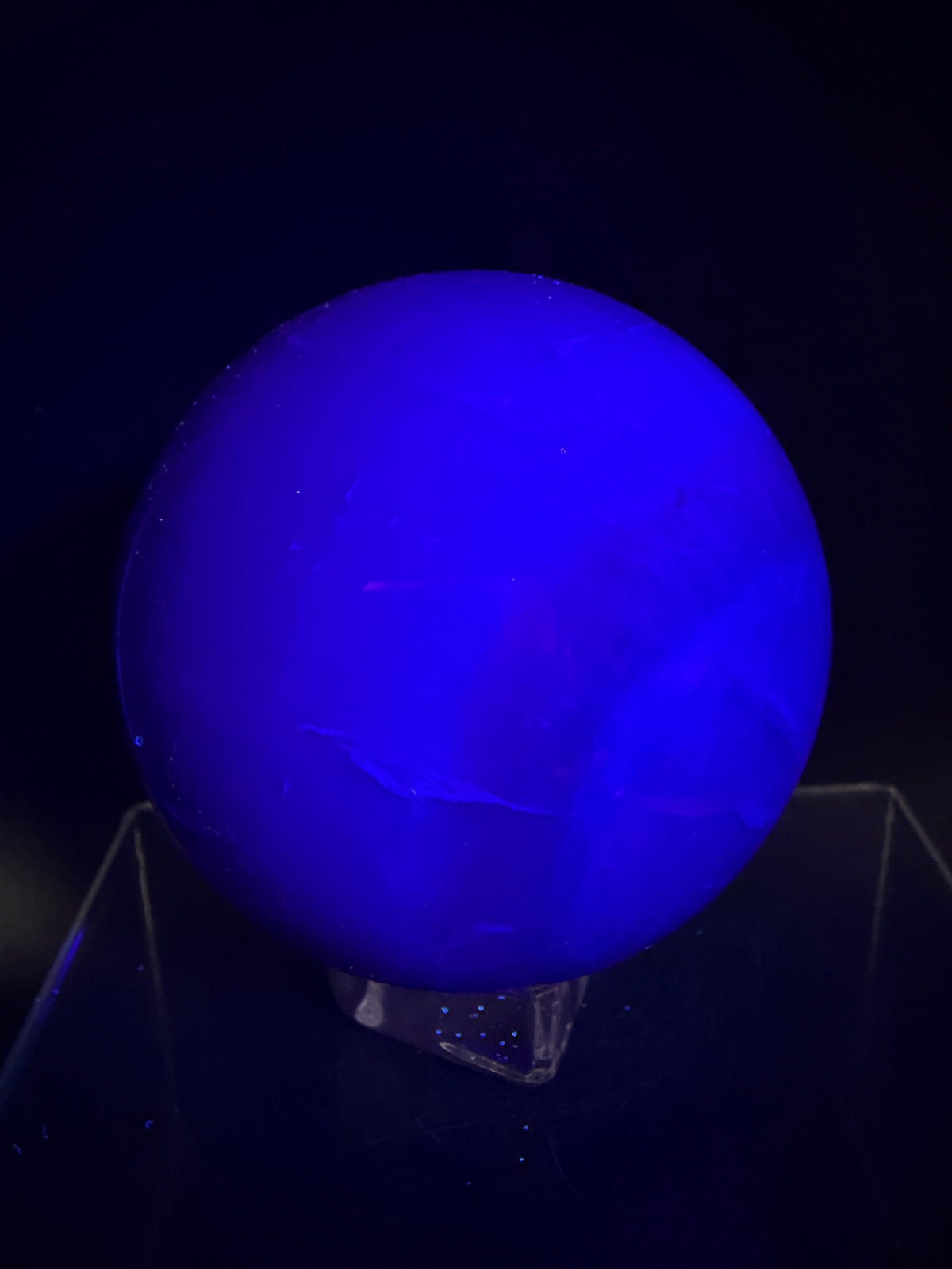 Purple Fluorite Sphere. 71mm. Stunning Purple Fluorite With Rainbows. Amazing Rare Color Display Sphere.