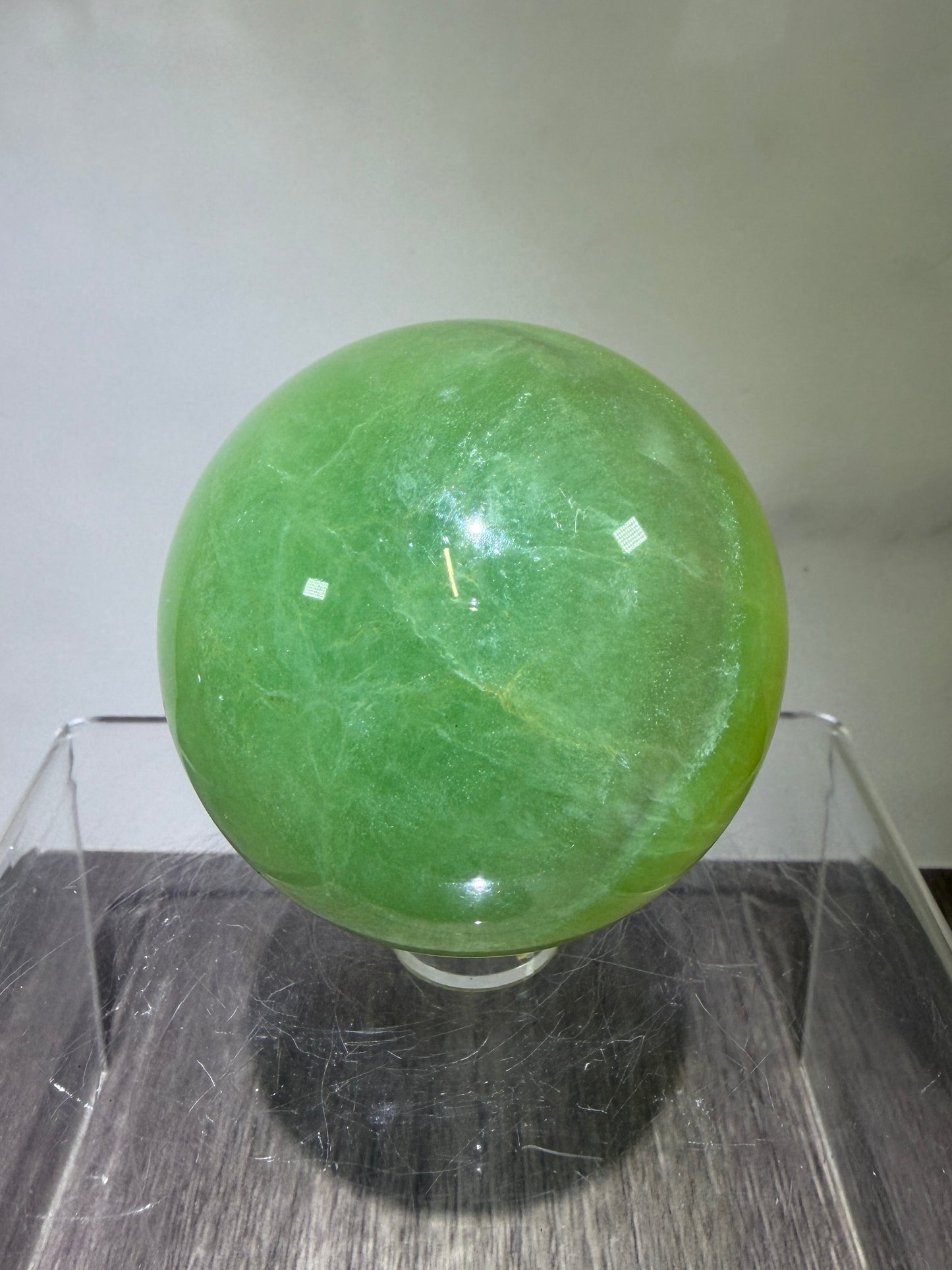 Mango Fluorite Sphere. Rare Fluorite Sphere From Brazil. Unique Beautiful Colors.