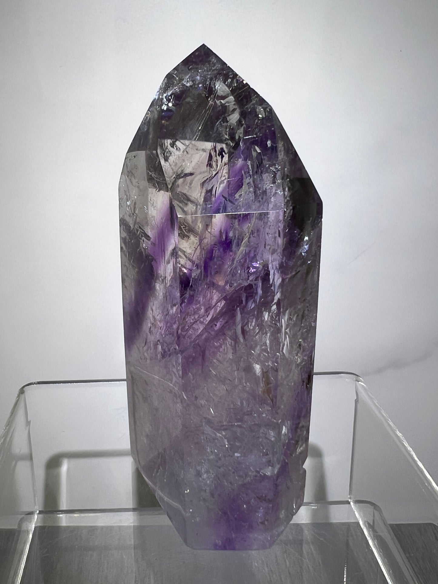 Phantom Amethyst Tower. Rare Amethyst With Amazing Rainbows. High Quality Beautiful Crystal.