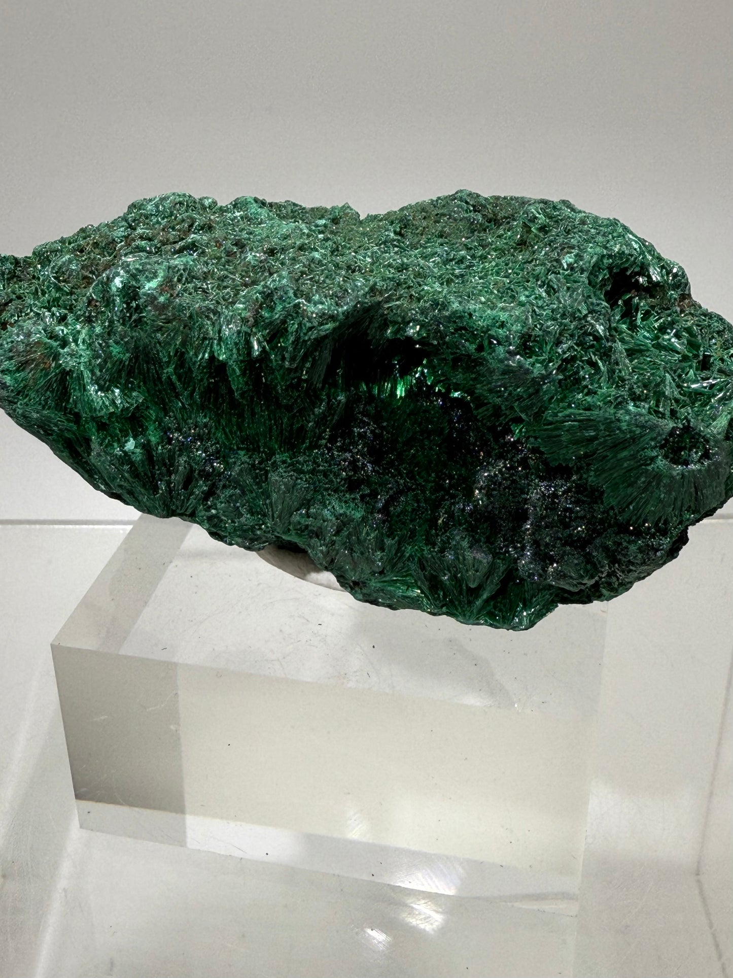 Malachite Display Specimen. Silky Malachite Cluster. High Quality Velvet Malachite From The Congo