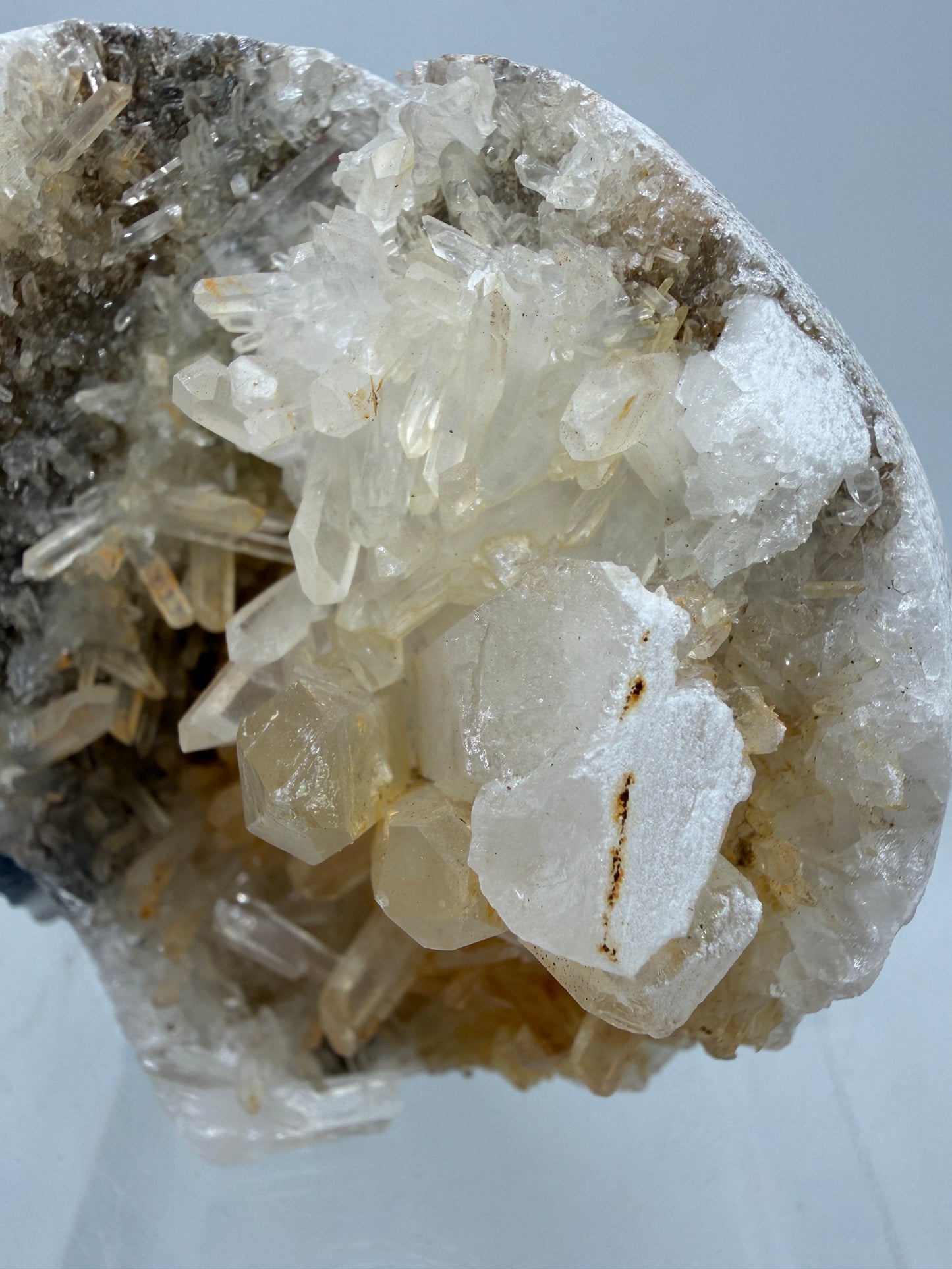 Quartz Cluster Skull Carving. Very Unique And Interesting Display Crystal