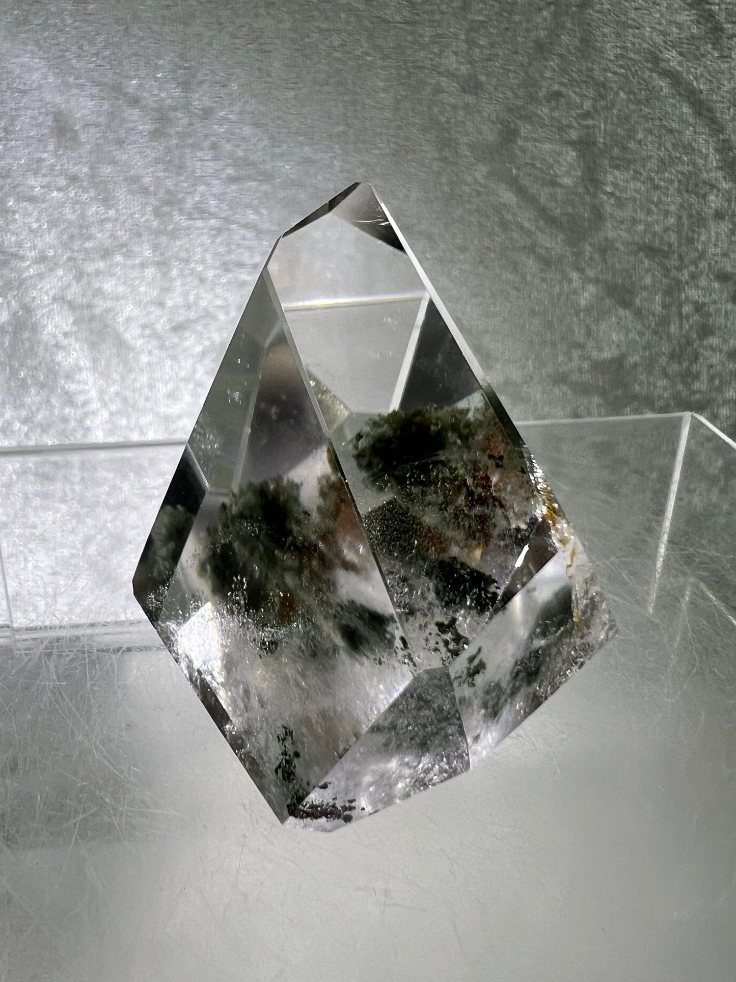 Garden Quartz Polished Freeform. High Quality Four Seasons Landscape Quartz. Gorgeous Pastel Colors. Amazing Polished Lodolite Freeform.