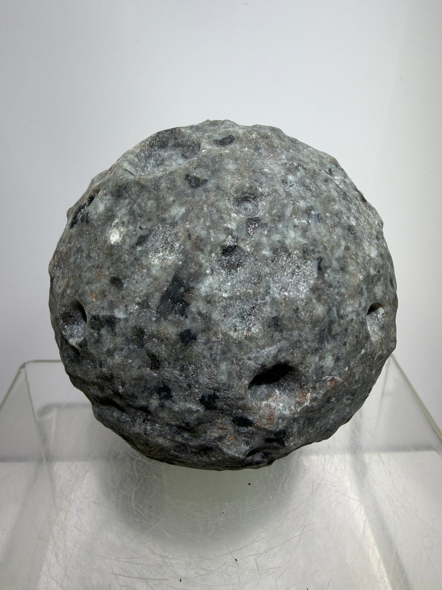 Yooperlite Moon Crystal Sphere. 72mm. Custom Carved Lunar Moonscape. Crazy Fireball Asteroid Display Sphere. Amazing UV Reactive Yooperlite