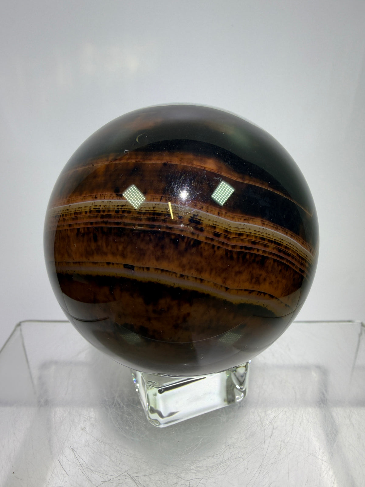 Silk Agate Sphere. 61mm. Gorgeous Banded Agate From Madagascar. Stunning Colors And Patterns On This Display Sphere.
