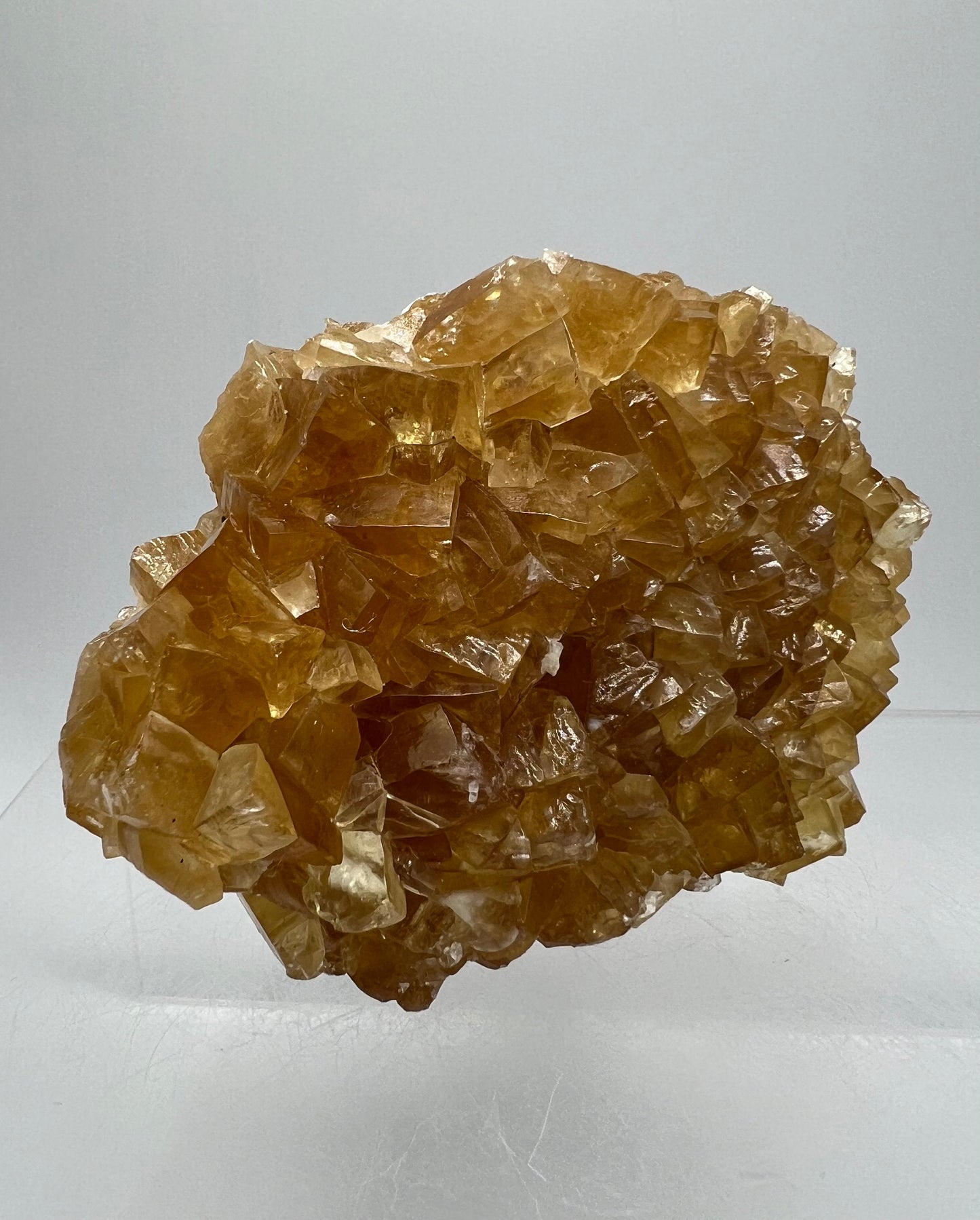 Beautiful Honey Calcite Cubes Specimen. Gorgeous Bright Gold Colors. Very Nice Quality Crystal Cluster.