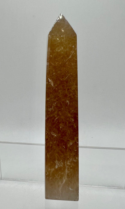 Stunning Candy Fluorite Tower. High Quality With Beautiful Pink A Yellow Colors.