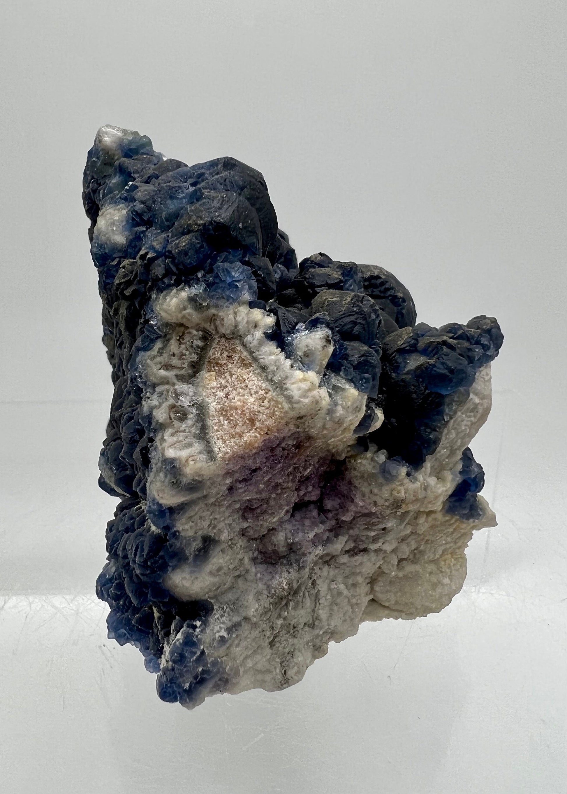 Blueberry Fluorite Specimen. Incredible Crystal Display Piece