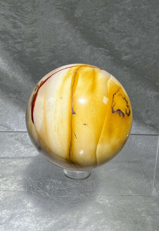 Beautiful Mookaite Crystal Sphere. 57mm. High Quality Crystal. Incredible Colors And Patterns.