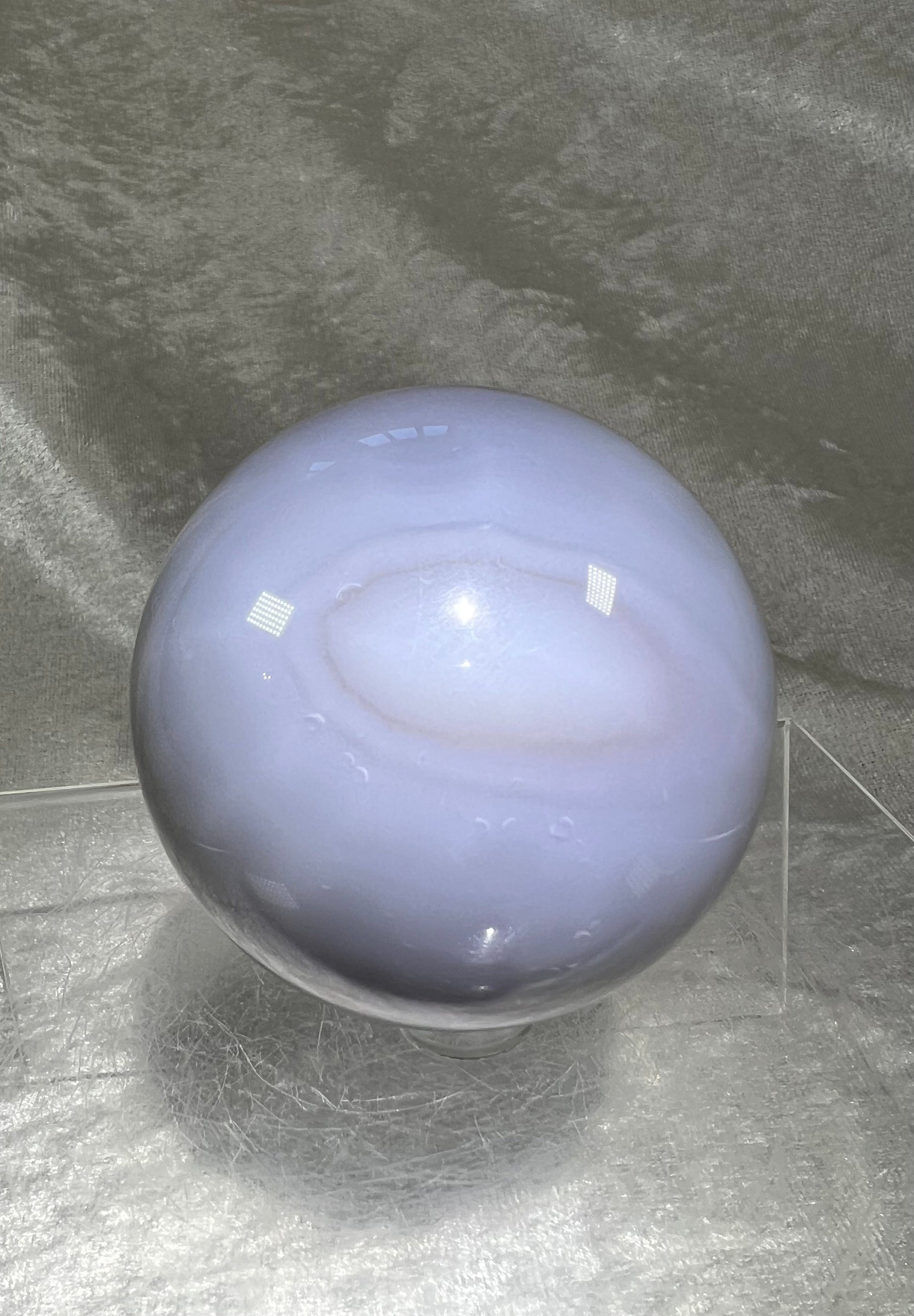Amazing Druzy Blue Agate Sphere. 68mm. Incredible Light Blue Druzy Sphere