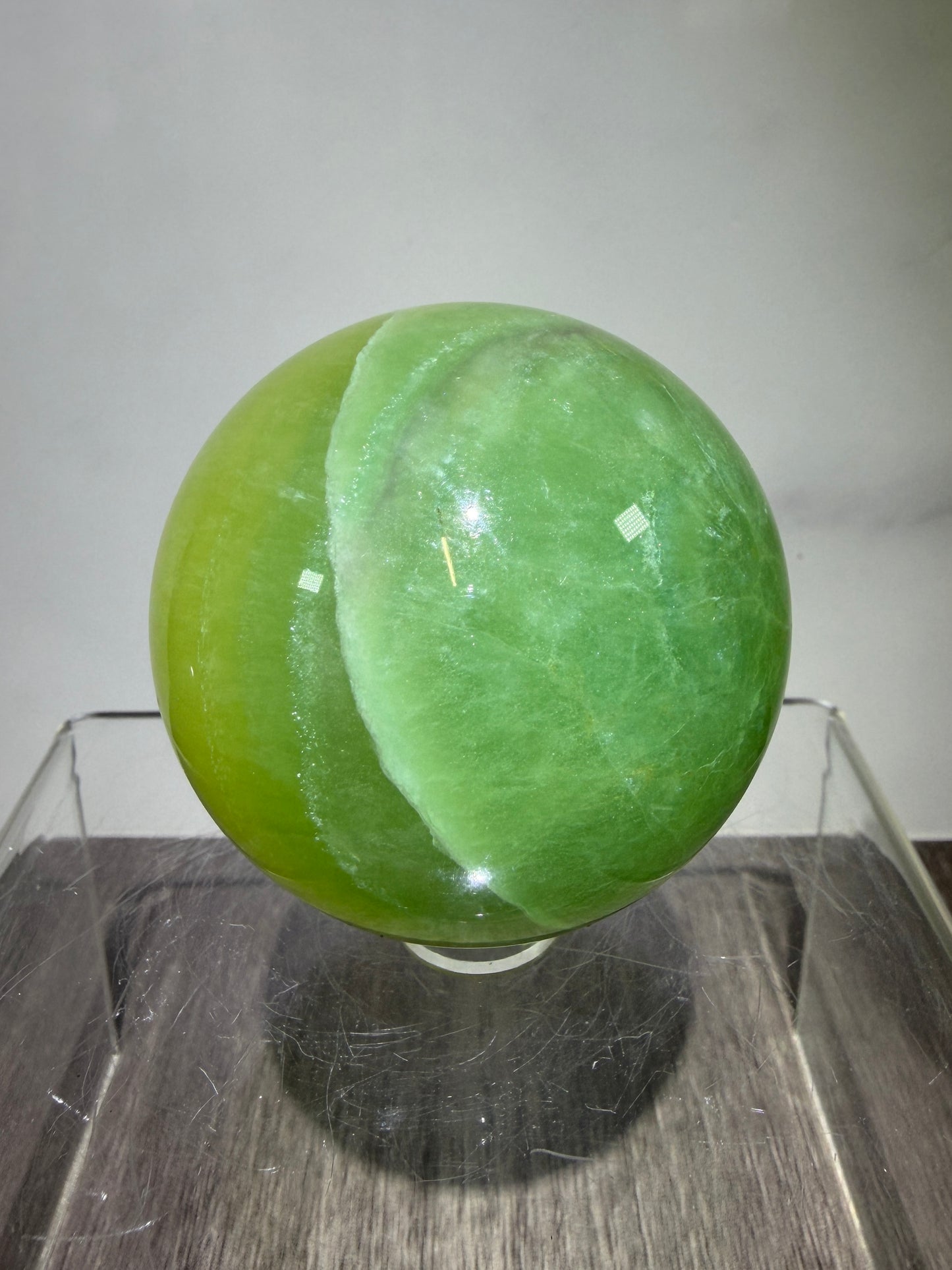 Mango Fluorite Sphere. Rare Fluorite Sphere From Brazil. Unique Beautiful Colors.