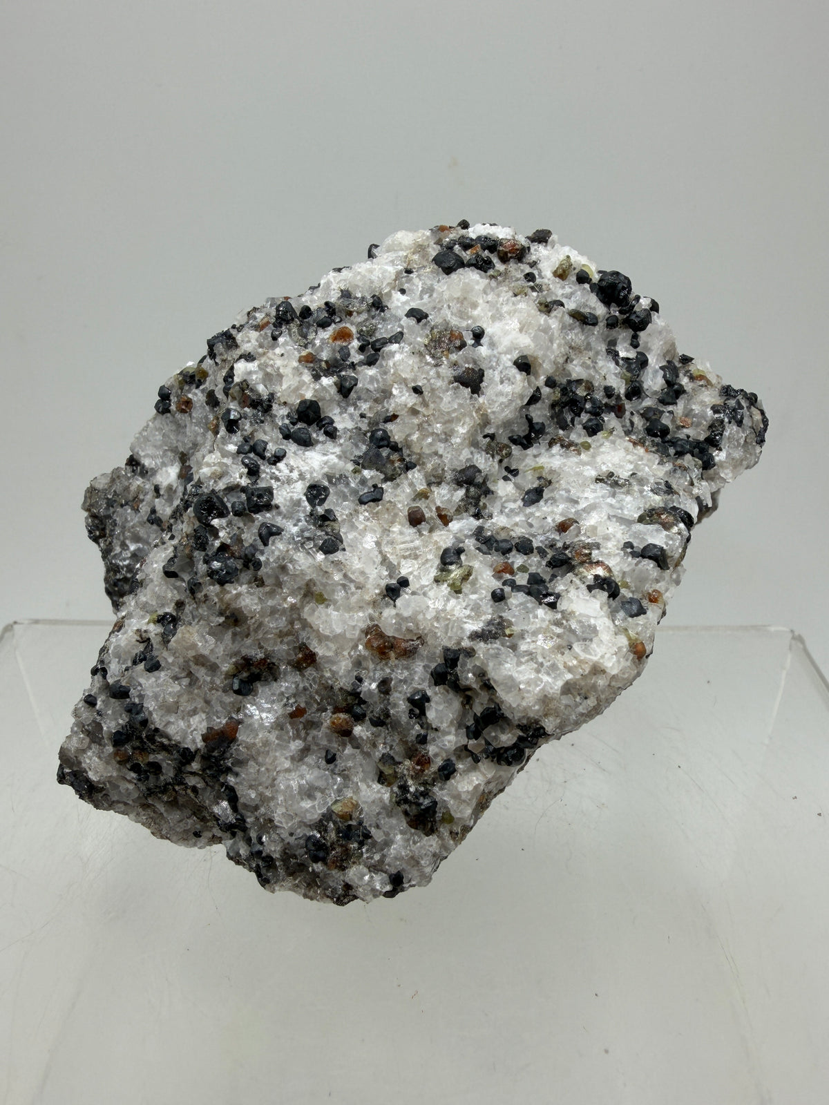Franklinite, Willemite, And Calcite UV Specimen. Beautiful UV Reactive Crystals With Stunning Colors. High Quality Display Crystal