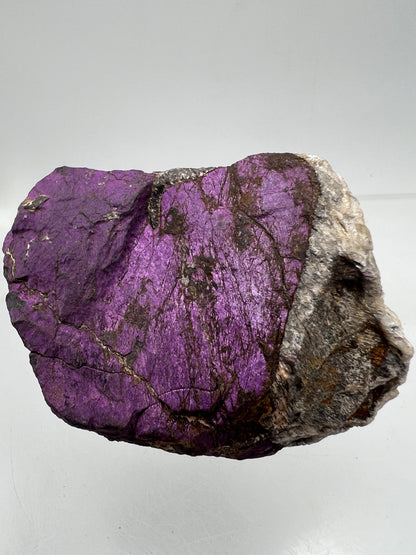 Purpurite Mineral Specimen. Gorgeous Raw Purpurite Display Crystal From Erongo, Namibia. Beautiful Purple Flash!