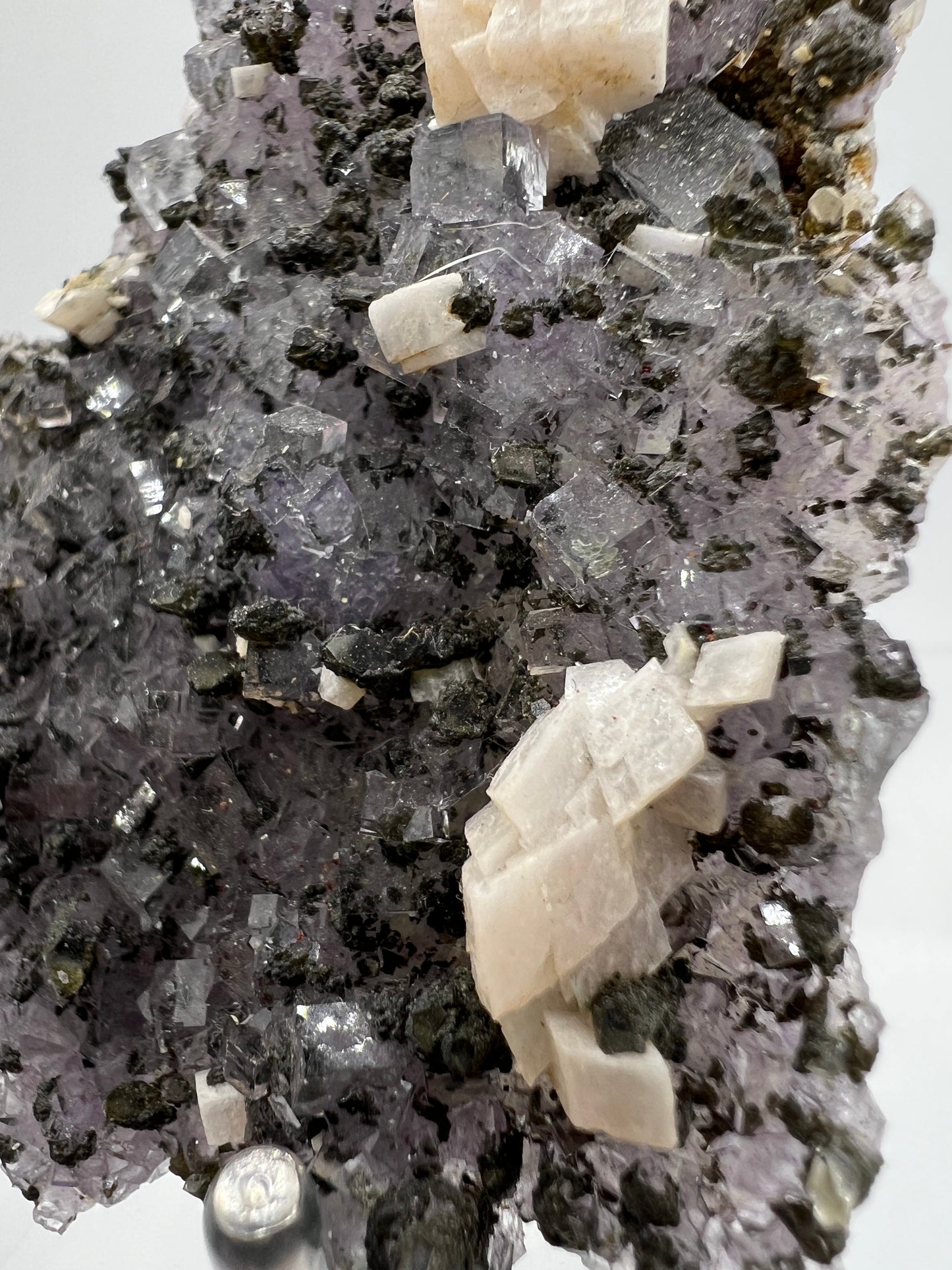 Fluorite And Calcite Specimen. World Famous Yaogangxian Fluorite Cubes. High Quality Mixed Mineral Display Specimen.