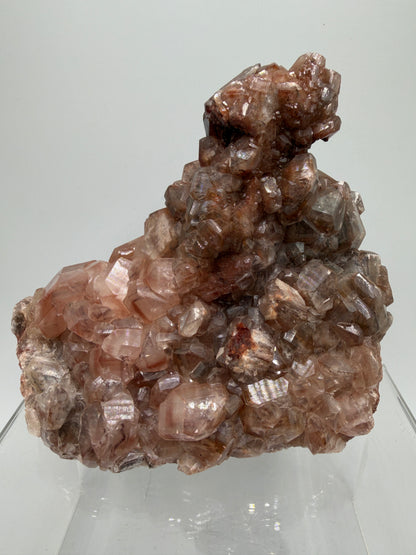 Chocolate Calcite Specimen. Very High Quality Cubic Hematite Calcite Cluster. Stunning Crystal Display Specimen