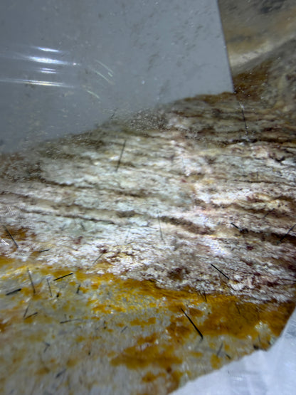 Garden Quartz Polished Freeform. Colorful Scenic Quartz With Tourmaline And Rutile From Brazil.