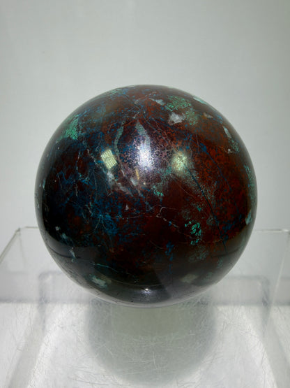 Shattuckite Crystal Sphere. 61mm. Gorgeous Mixed Mineral From Namibia. Very Rare And Special Display Crystal.