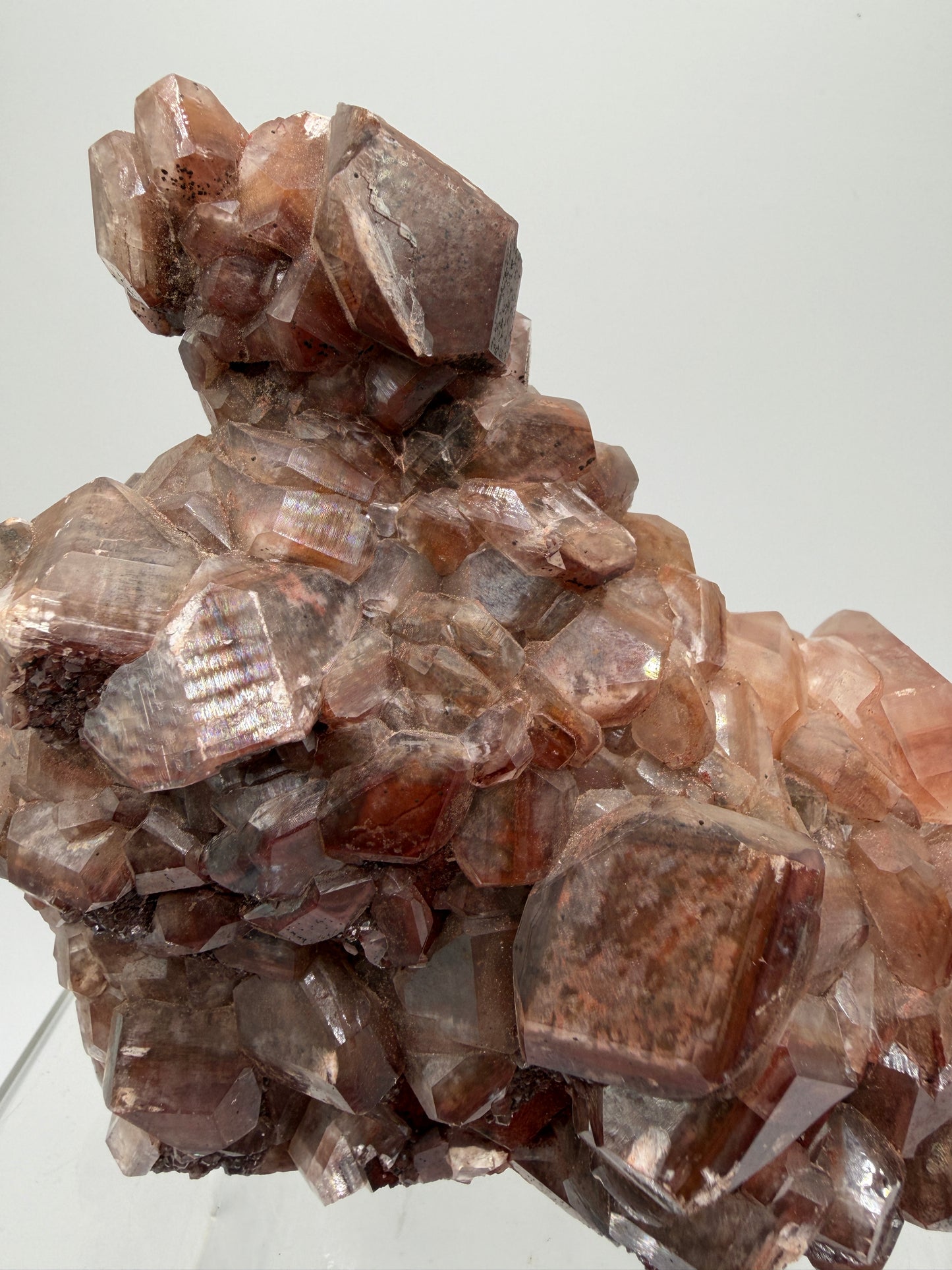 Chocolate Calcite Specimen. Very High Quality Cubic Hematite Calcite Cluster. Stunning Crystal Display Specimen