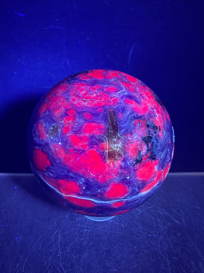 Charoite Crystal Sphere. 50mm. High Quality Beautiful Crystal. Amazing Patterns And Flash. Stunning Rare Crystal