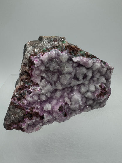 Salrose And Malachite Specimen. Rare Druzy With Gorgeous Colors And Crystals. Stunning Cobaltion Dolomite Specimen From The Congo.