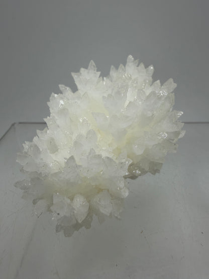 White Aragonite Crystal Specimen. Gorgeous Cave Calcite From Mexico.