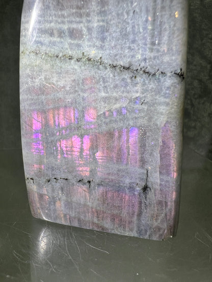 Labradorite Polished Freeform. Gorgeous Rare Purple Flash Labradorite From Madagascar. High Quality Display Crystal.