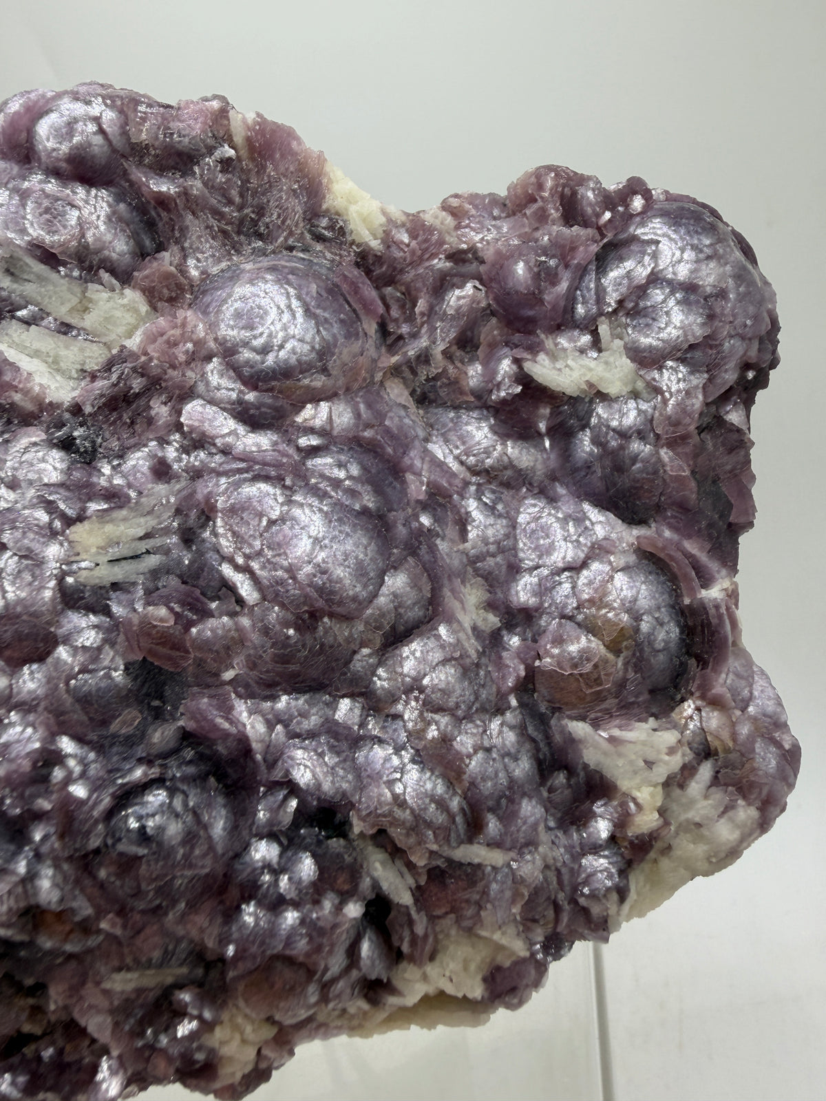Botryoidal Lepidolite Specimen. Large Very Rare Mineral Cluster From Brazil. Lots Of Flash And Crystallization. Beautiful Color Contrasts.