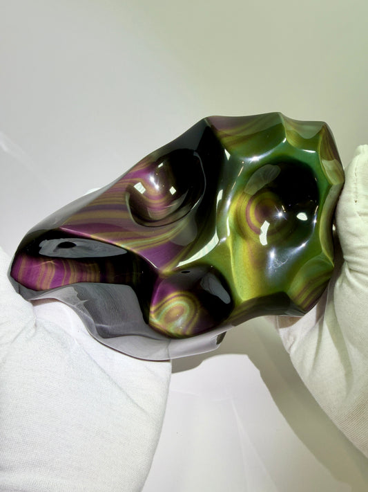 Rainbow Obsidian Freeform. Top Quality Large Statement Piece. Gorgeous One Of A Kind Display Crystal.