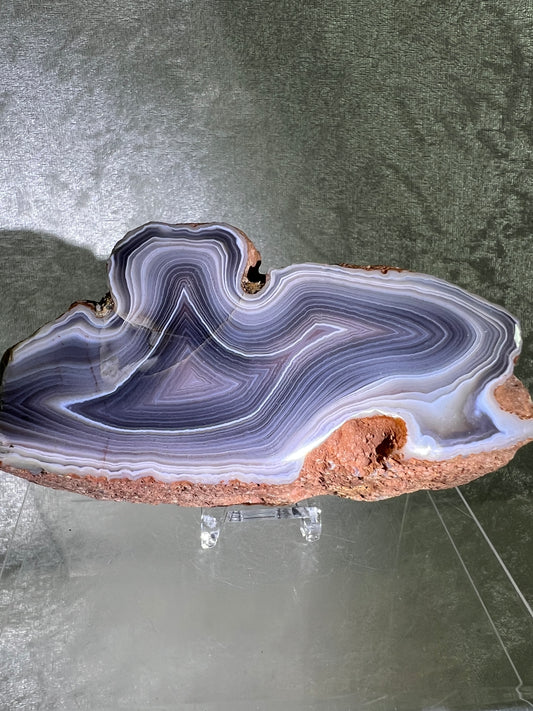 Red Sashe River Agate Freeform. Large Semi Polished Freeform From Zimbabwe. High Quality Rare Display Crystal