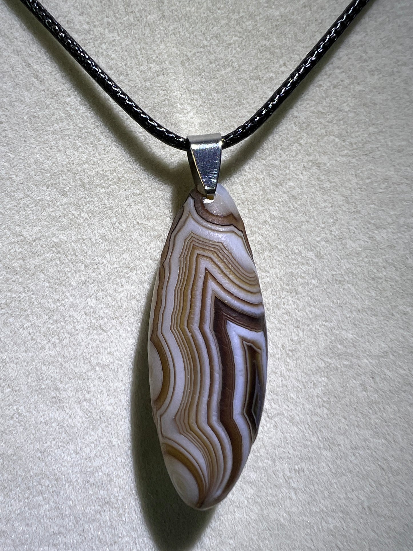 Gobi Agate Pendant. Beautiful Brown And White Gobi Desert Agate. World Famous Rare Botryoidal Chalcedony. Very Unique Crystal Necklace!