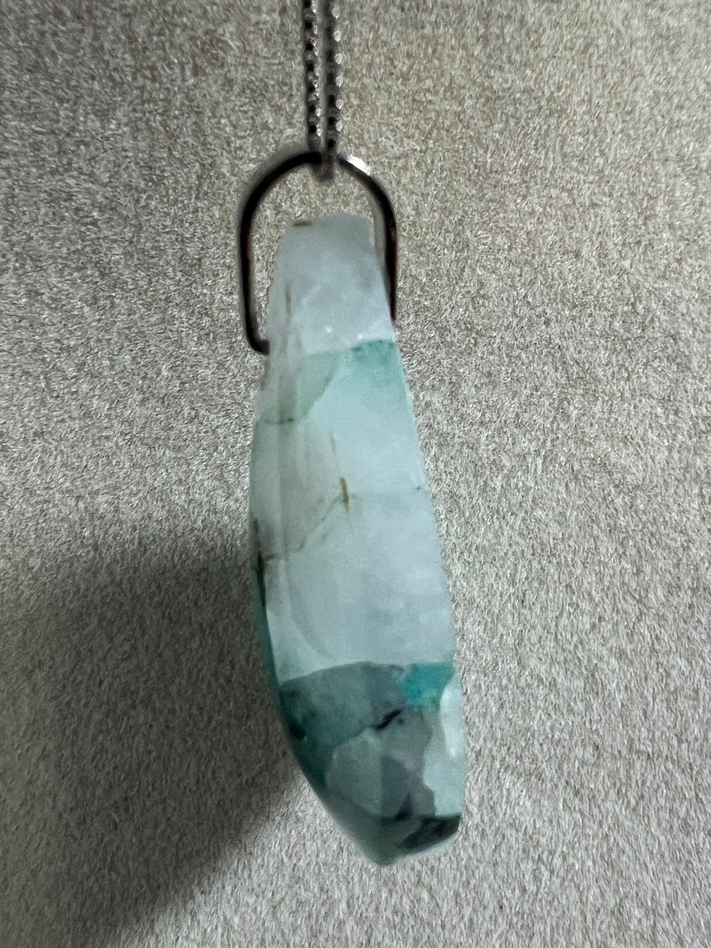 Quantum Quattro Crystal Pendant. High Quality Rare Necklace From Peru. Gorgeous Color Combination. S925 Silver Necklace Included