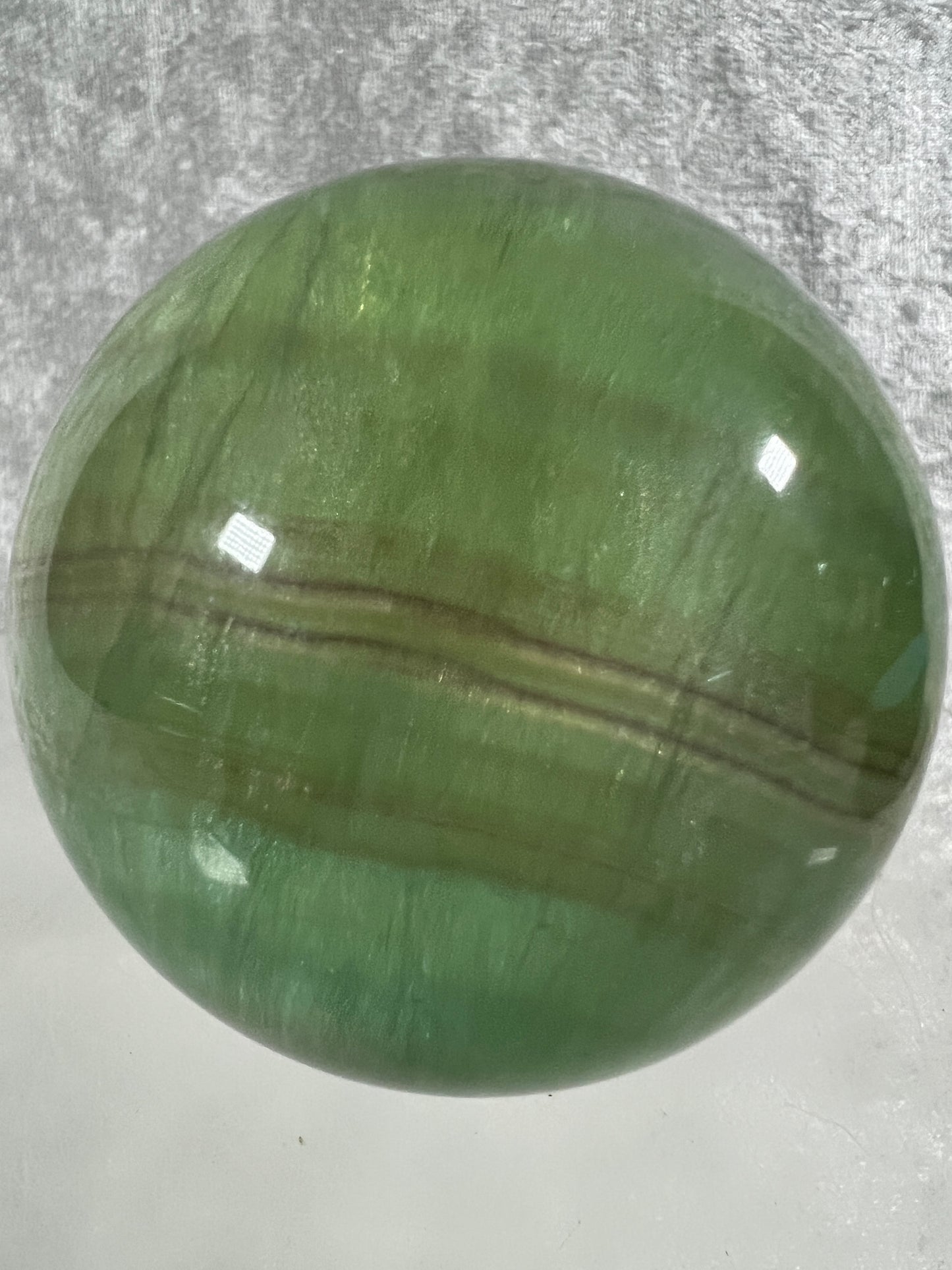Green Candy Fluorite Sphere. Gorgeous High Quality Crystal. Amazing Clear Light Green Fluorite.