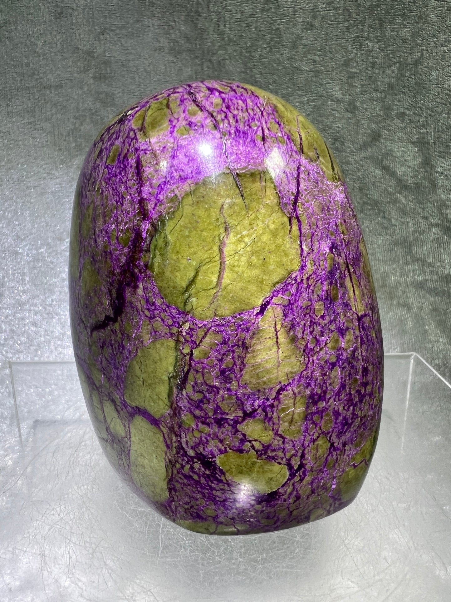 Stichtite In Serpentine Polished Freeform. Gorgeous High Quality Display Crystal. Amazing Atlantisite Freeform.