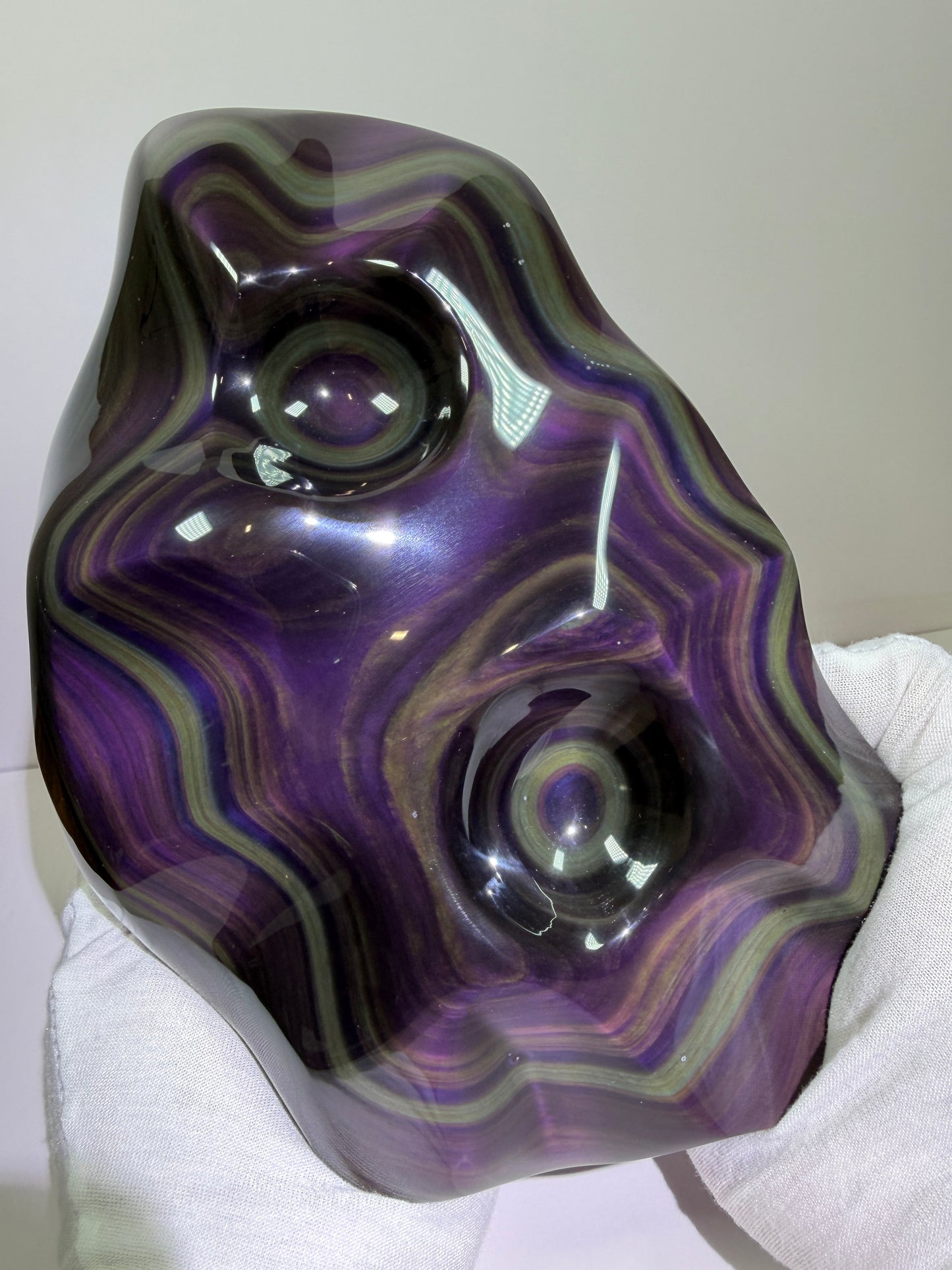 Rainbow Obsidian Freeform. Top Quality Extra Large Statement Piece. Gorgeous One Of A Kind Display Crystal.