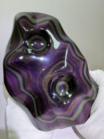 Rainbow Obsidian Freeform. Top Quality Extra Large Statement Piece. Gorgeous One Of A Kind Display Crystal.
