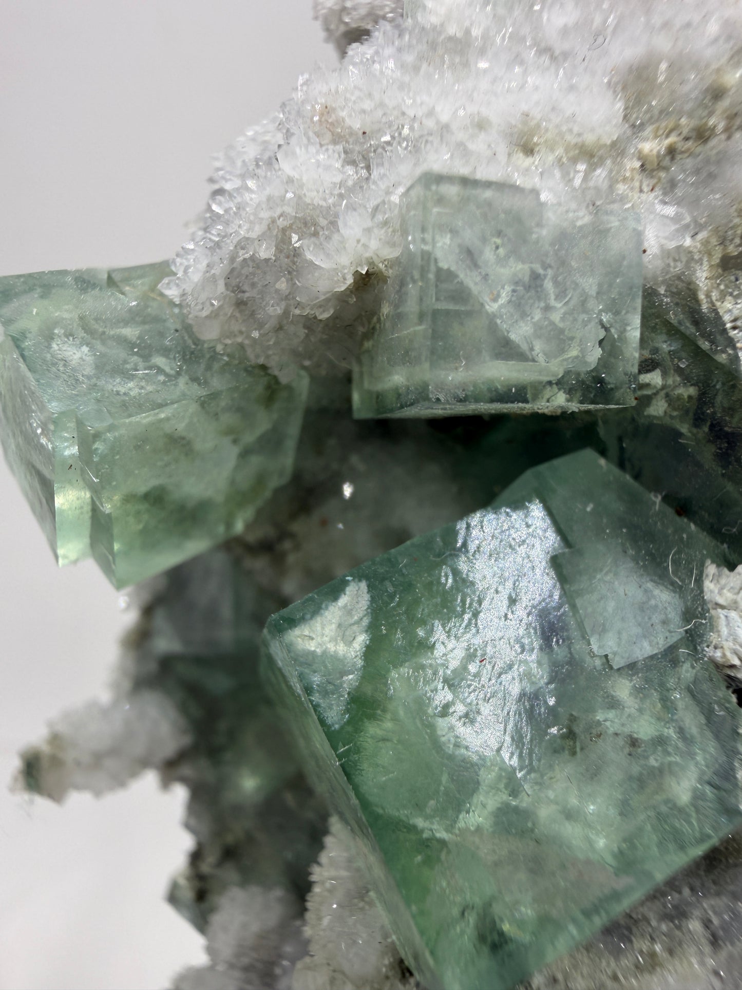 Fluorite Cubes Specimen. Gorgeous Rare Xianghualing Green Fluorite. High Quality Display Crystal