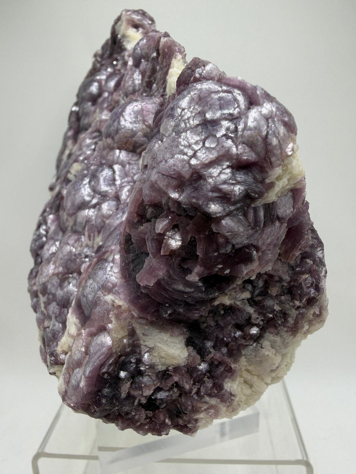 Botryoidal Lepidolite Specimen. Large Very Rare Mineral Cluster From Brazil. Lots Of Flash And Crystallization. Beautiful Color Contrasts.