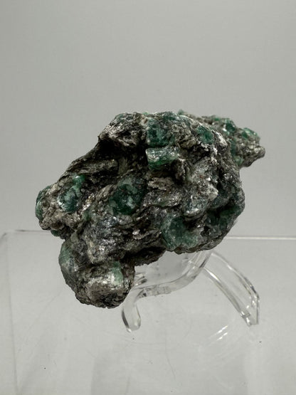 Emerald Mica In Matrix Specimen. Incredible Chrome Muscovite From Zimbabwe. Beautiful One Of A Kind Rare Crystal