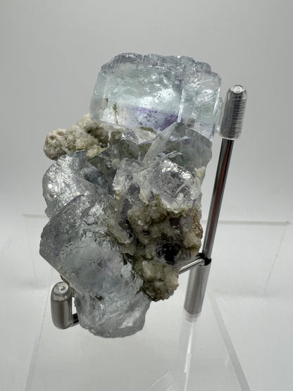 Fluorite Display Specimen. World Famous Yaogangxian Fluorite Cubes. Amazing Clear Porcelain Fluorite Cubes. High Quality Mineral Specimen.