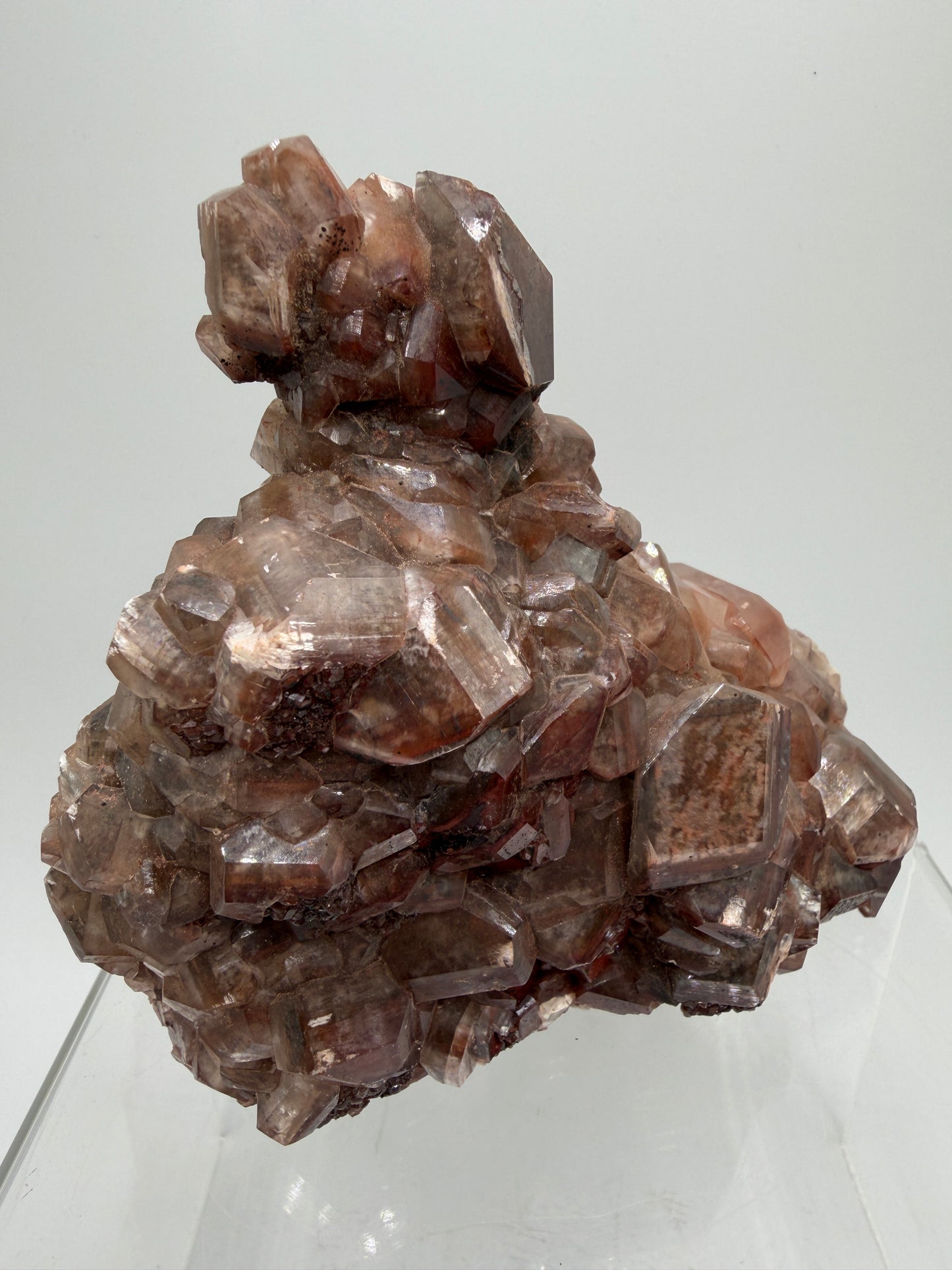 Chocolate Calcite Specimen. Very High Quality Cubic Hematite Calcite Cluster. Stunning Crystal Display Specimen
