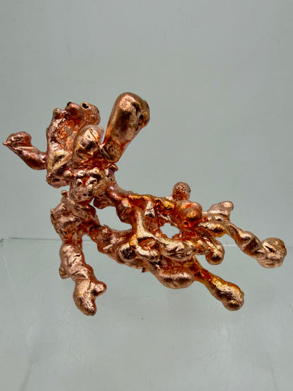 Copper Specimen From Michigan. Sculptured Copper Art Collectors Piece. One Of A Kind Display