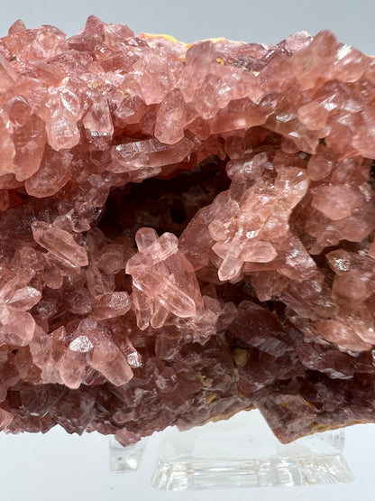 Pink Amethyst Geode. Stunning Druzy Amethyst Geode From Argentina. Rare High Quality Mineral Specimen