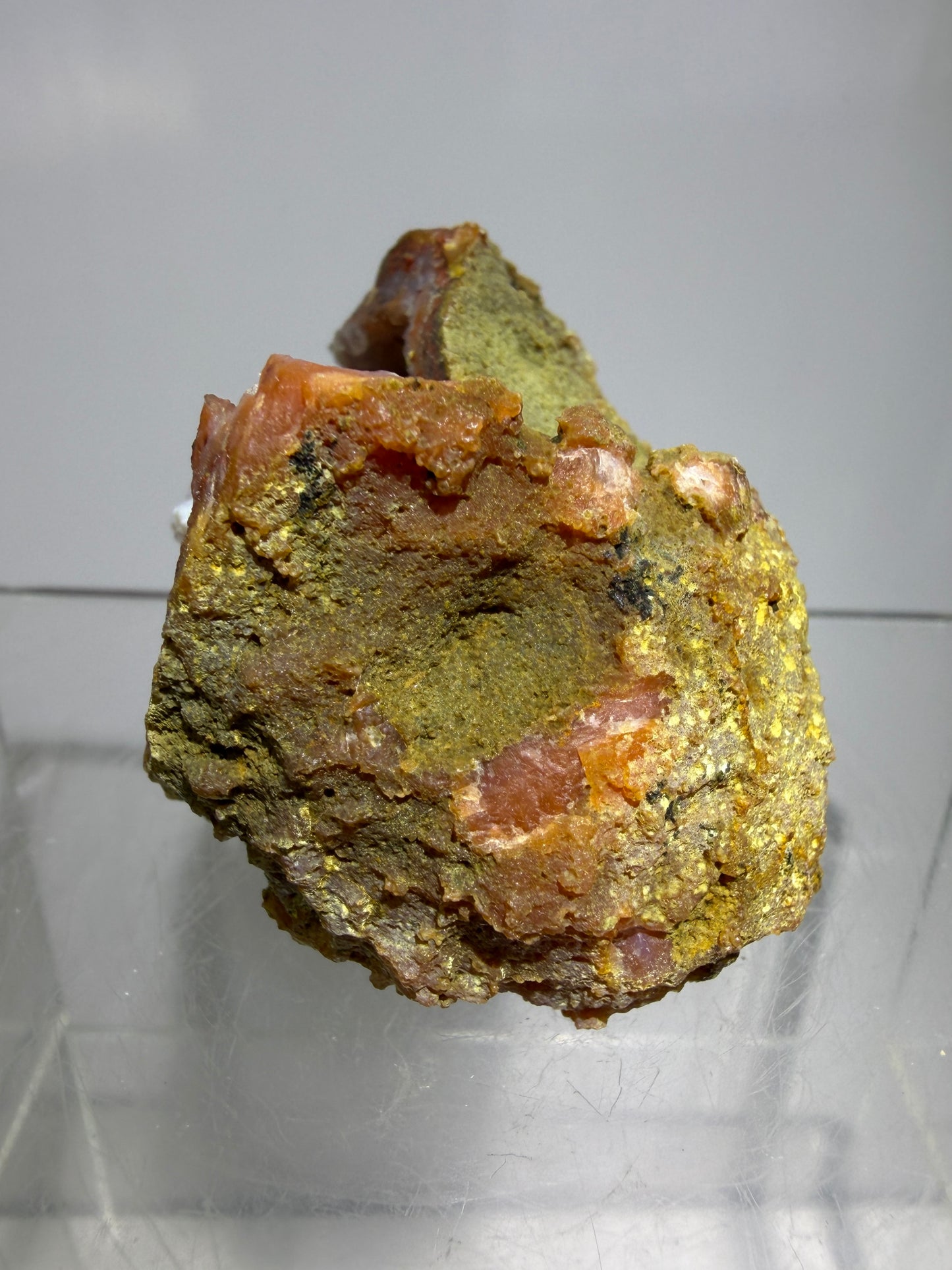 Pink Chalcedony Geode. High Quality Sugar Druzy Specimen From Morocco. Stunning Display Crystal