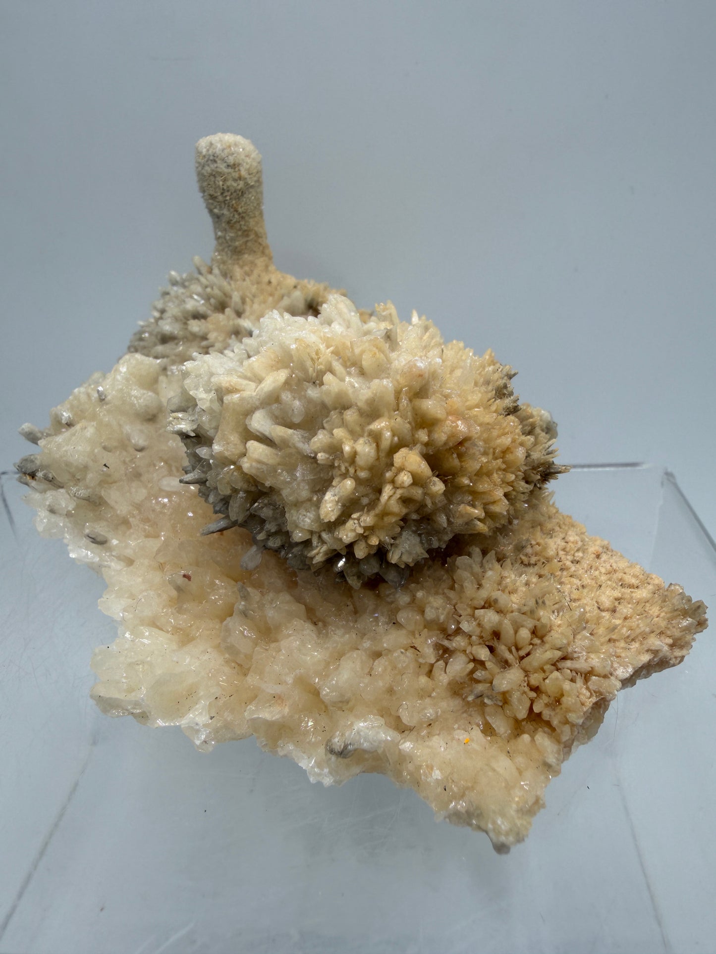 Dogtooth Calcite And Stalagmite Specimen. Stunning Flower Clusters. High Quality Rare Specimen.
