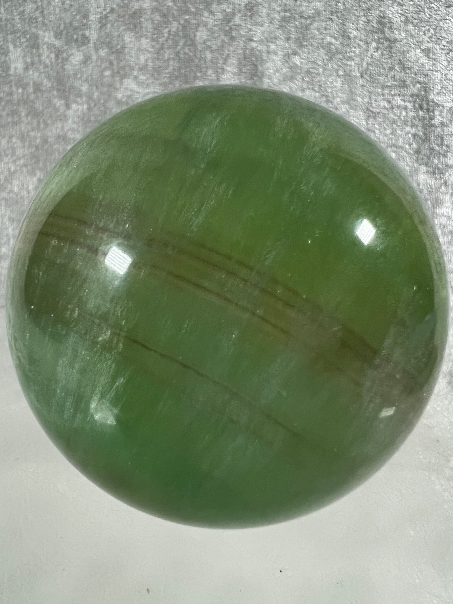 Green Candy Fluorite Sphere. Gorgeous High Quality Crystal. Amazing Clear Light Green Fluorite.