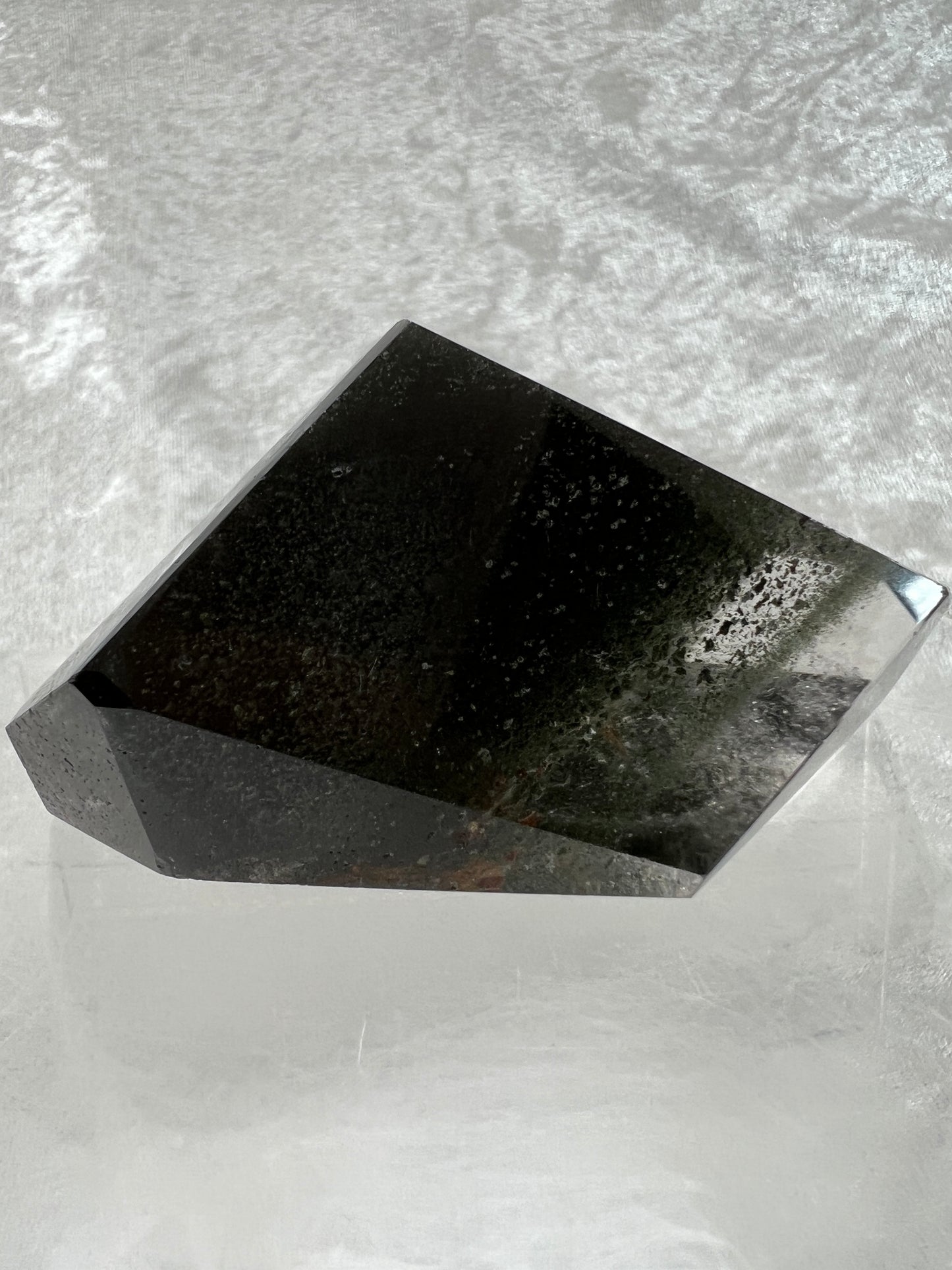 Garden Quartz Polished Freeform. Beautiful Green Landscape Quartz. Amazing Polished Lodolite Freeform.