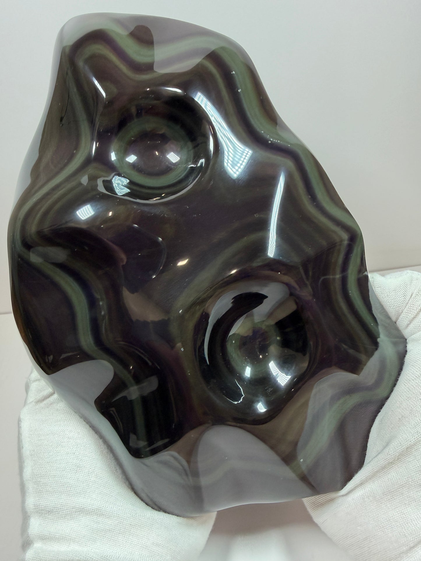 Rainbow Obsidian Freeform. Top Quality Extra Large Statement Piece. Gorgeous One Of A Kind Display Crystal.