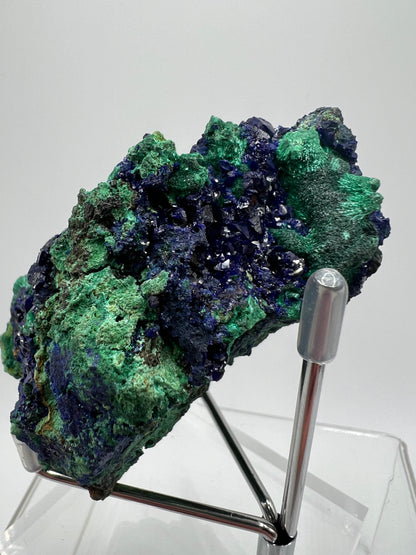 Azurite And Malachite Specimen. Stunning High Quality Azurite Crystals. Beautiful Multi Mineral Cluster.