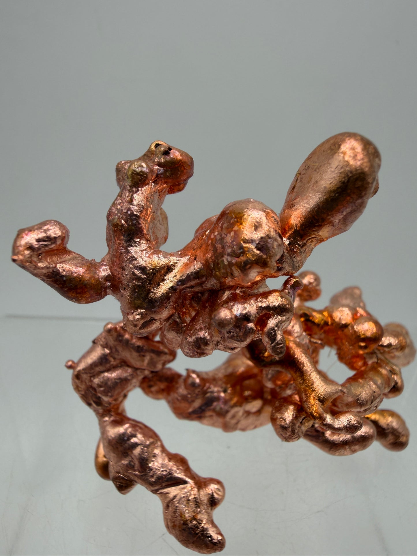 Copper Specimen From Michigan. Sculptured Copper Art Collectors Piece. One Of A Kind Display